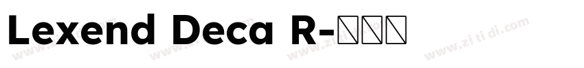Lexend Deca R字体转换